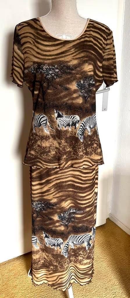 Bandolera top met lange rok maat 40[dm], Maat 38/40 (M), Bruin, Ophalen of Verzenden, Zo goed als nieuw