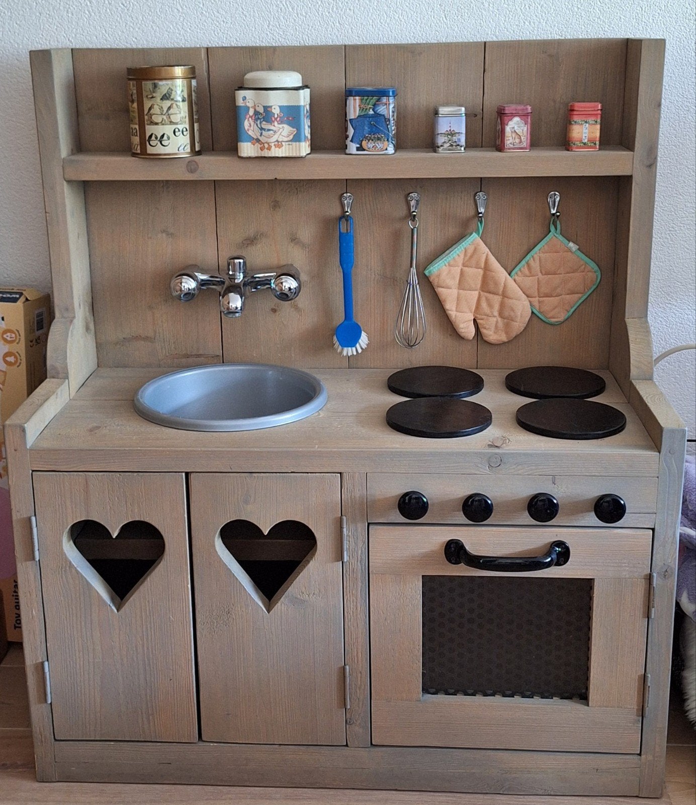 Steigerhouten keuken, handgemaakt met accessoires!, Ophalen, Gebruikt