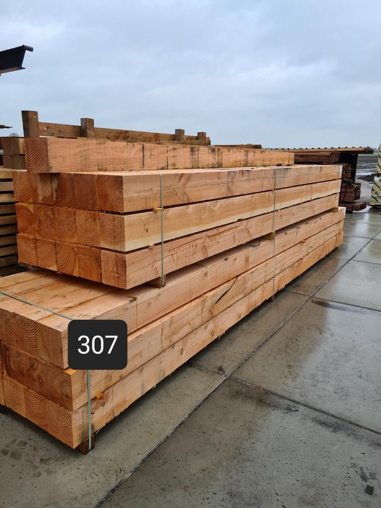 Douglas Palen 150x150 - €15,50 p/m, Ophalen of Verzenden, Balk, Overige houtsoorten, 50 mm of meer