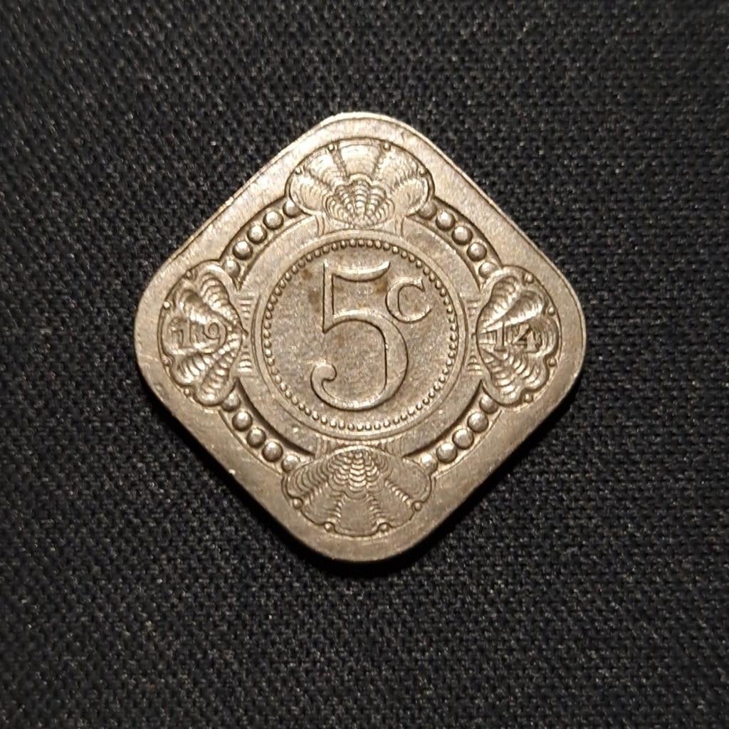 5 cent 1914, Verzenden, Koningin Wilhelmina, 5 cent, Losse munt