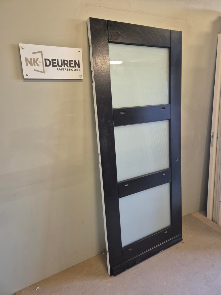 Kwaliteit ALBO Hardhouten voordeur (87x202,5) NIEUW (Nr27), Ophalen, Nieuw, 200 tot 215 cm, Glas