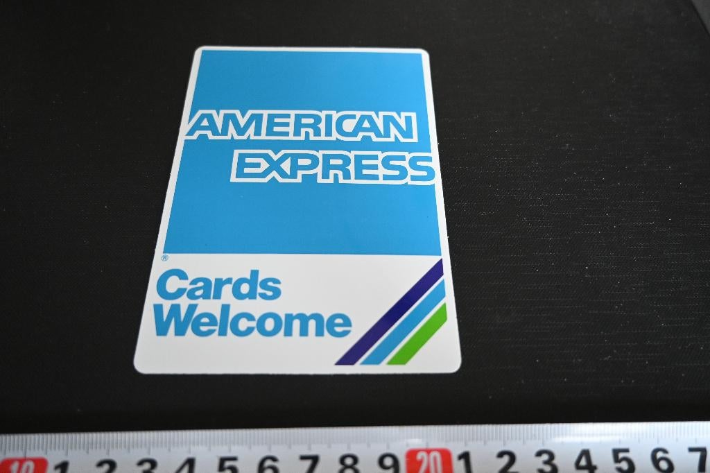 sticker deursticker AMERICAN EXPRESS  Cards Welcome, Ophalen, Zo goed als nieuw
