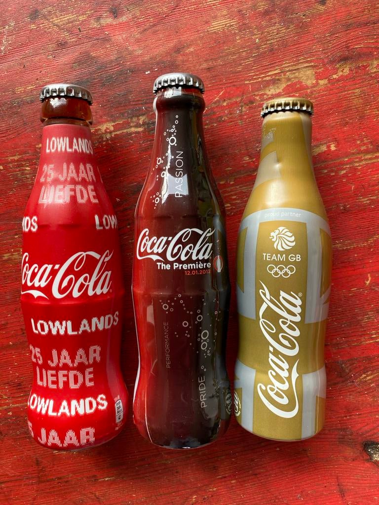 Coca Cola flesjes Olympische spelen 2012 Lowlands 25 jaar, Ophalen of Verzenden, Nieuw, Verpakking