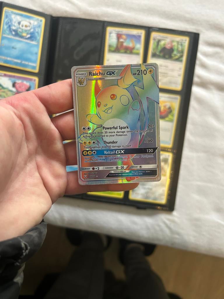 Raichu Pokemon Kaart - Goede Staat, Ophalen of Verzenden, Gebruikt, Losse kaart, Foil