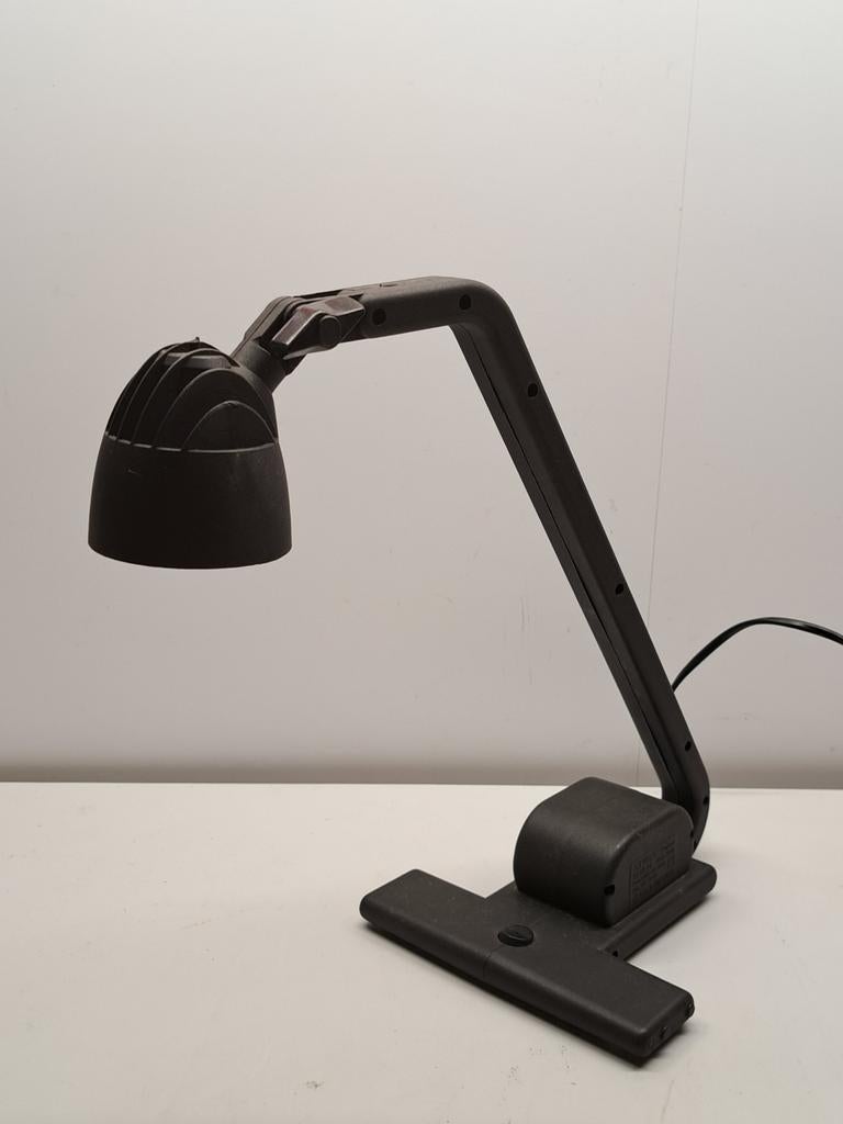 Lival Zwarte Kunststof Tafellamp - Design Klassieker, Ophalen of Verzenden, Gebruikt, Kunststof, Modern