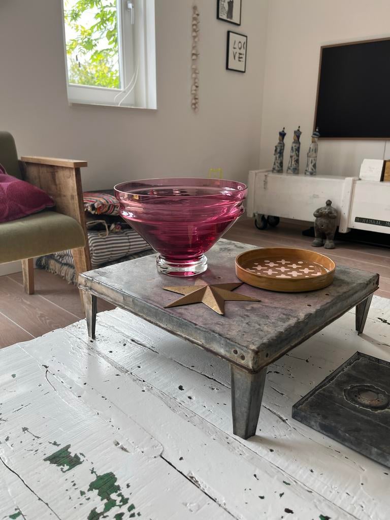 Raawii schaal glas, Ophalen of Verzenden, Zo goed als nieuw, Rond, Glas