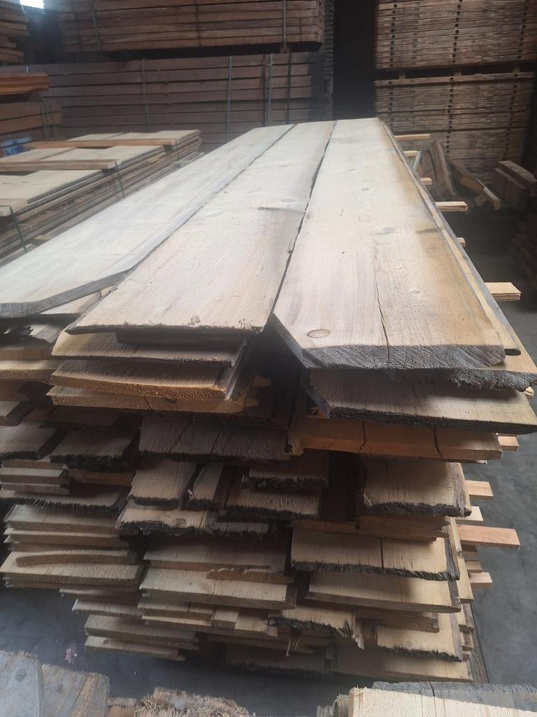 Brede sloophout  planken  wandbekleding  plafond €12,50m2, Doe-het-zelf en Verbouw, Hout en Planken, Ophalen, Zo goed als nieuw