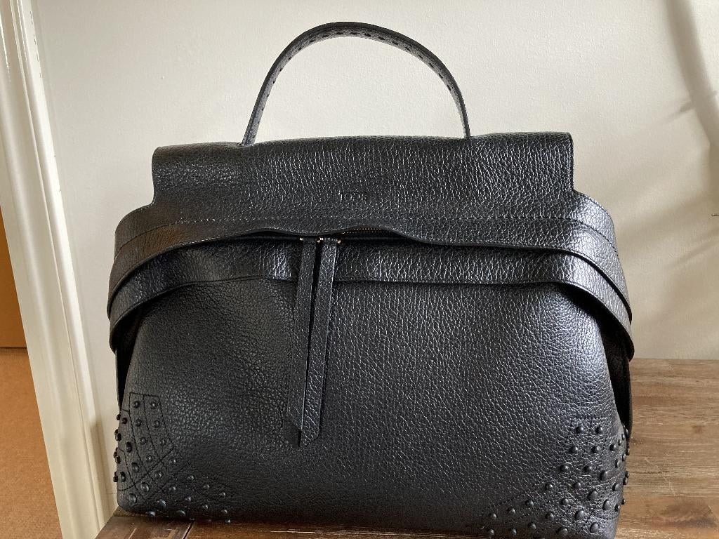 TODS dames tas, Ophalen of Verzenden, Zo goed als nieuw, Zwart, Handtas