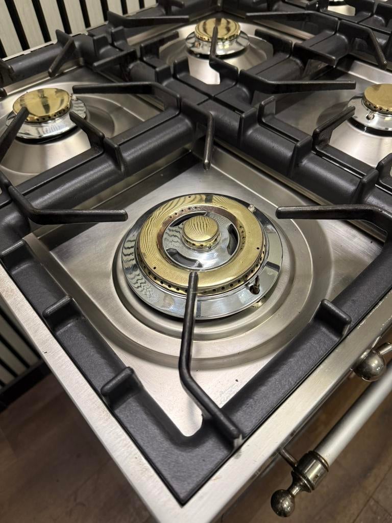 Luxe Boretti Fornuis 6 pits antraciet/chroom Multi. Oven, Witgoed en Apparatuur, Fornuizen, Fornello Esperta, Ophalen of Verzenden