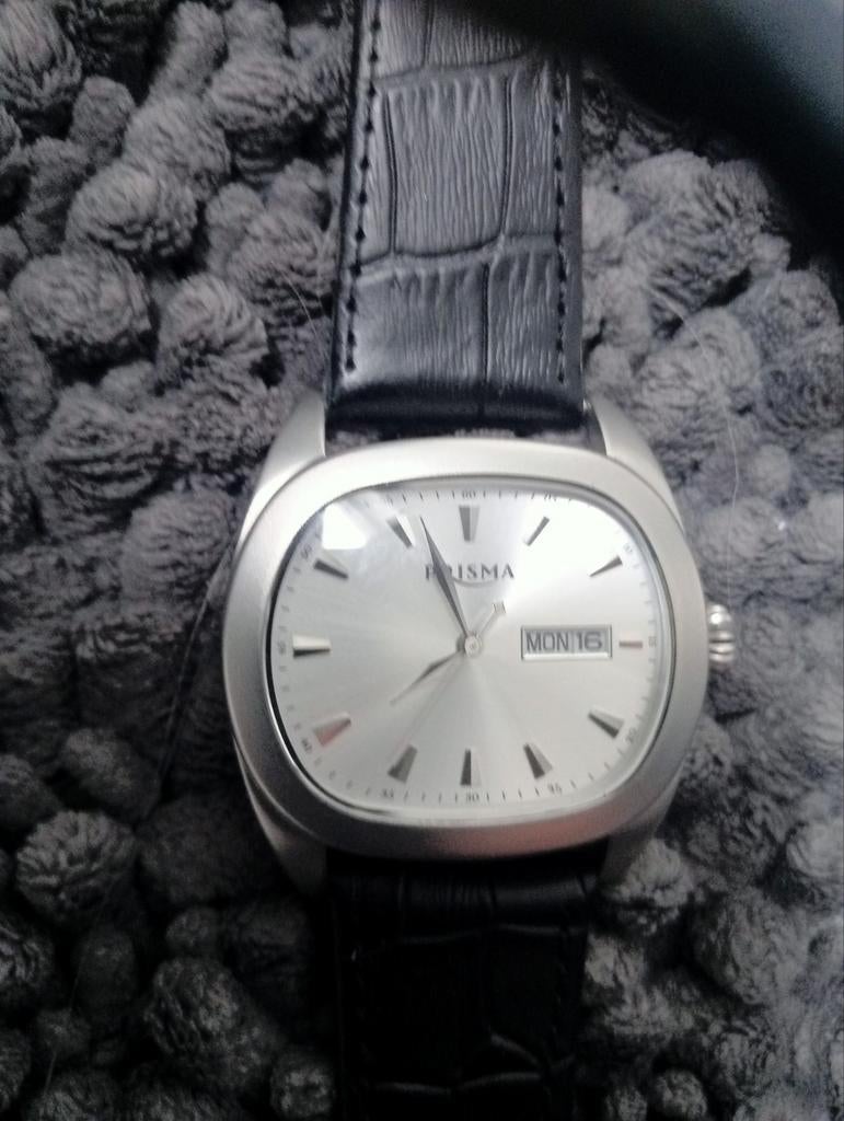 Te ruil aangeboden nieuw prisma horloge, Sieraden, Tassen en Uiterlijk, Horloges | Antiek, Ophalen of Verzenden, Staal, Polshorloge