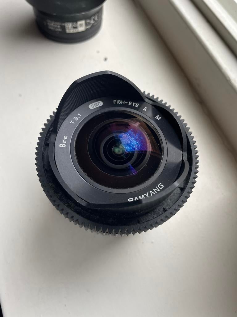 Samyang 8mm T3.1 Fisheye II Lens, Ophalen of Verzenden, Zo goed als nieuw, Groothoek Fisheye-lens