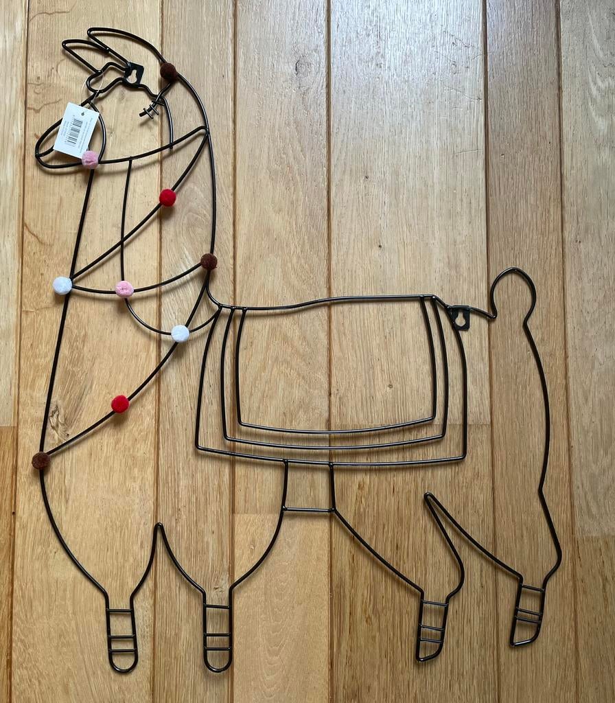 Alpaca / lama wanddecoratie metaal 60 cm NIEUW, Ophalen of Verzenden