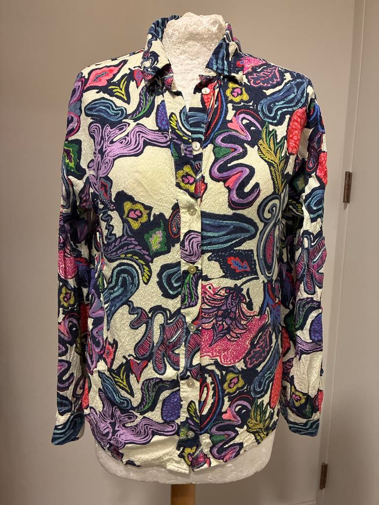 Pom Amsterdam zgan Blouse XS/S viscose, Ophalen of Verzenden, Zo goed als nieuw, Maat 36 (S), Overige kleuren