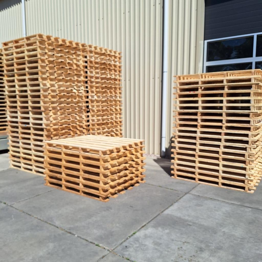 Grote Dubbeldeks pallets met mooie lange planken, Doe-het-zelf en Verbouw, Ophalen, Zo goed als nieuw, 50 mm of meer, Minder dan 200 cm