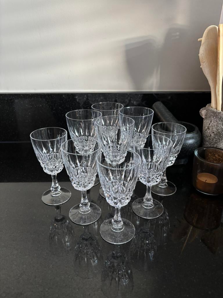 Kristallen wijnglazen – kwaliteitsglazen, Verzamelen, Glas en Borrelglaasjes, Zo goed als nieuw, Overige typen, Ophalen of Verzenden
