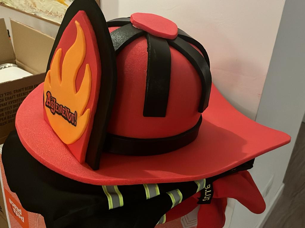 Brandweerhelm voor Carnaval (8 stuks), Ophalen, Carnaval, Overige maten, Accessoires