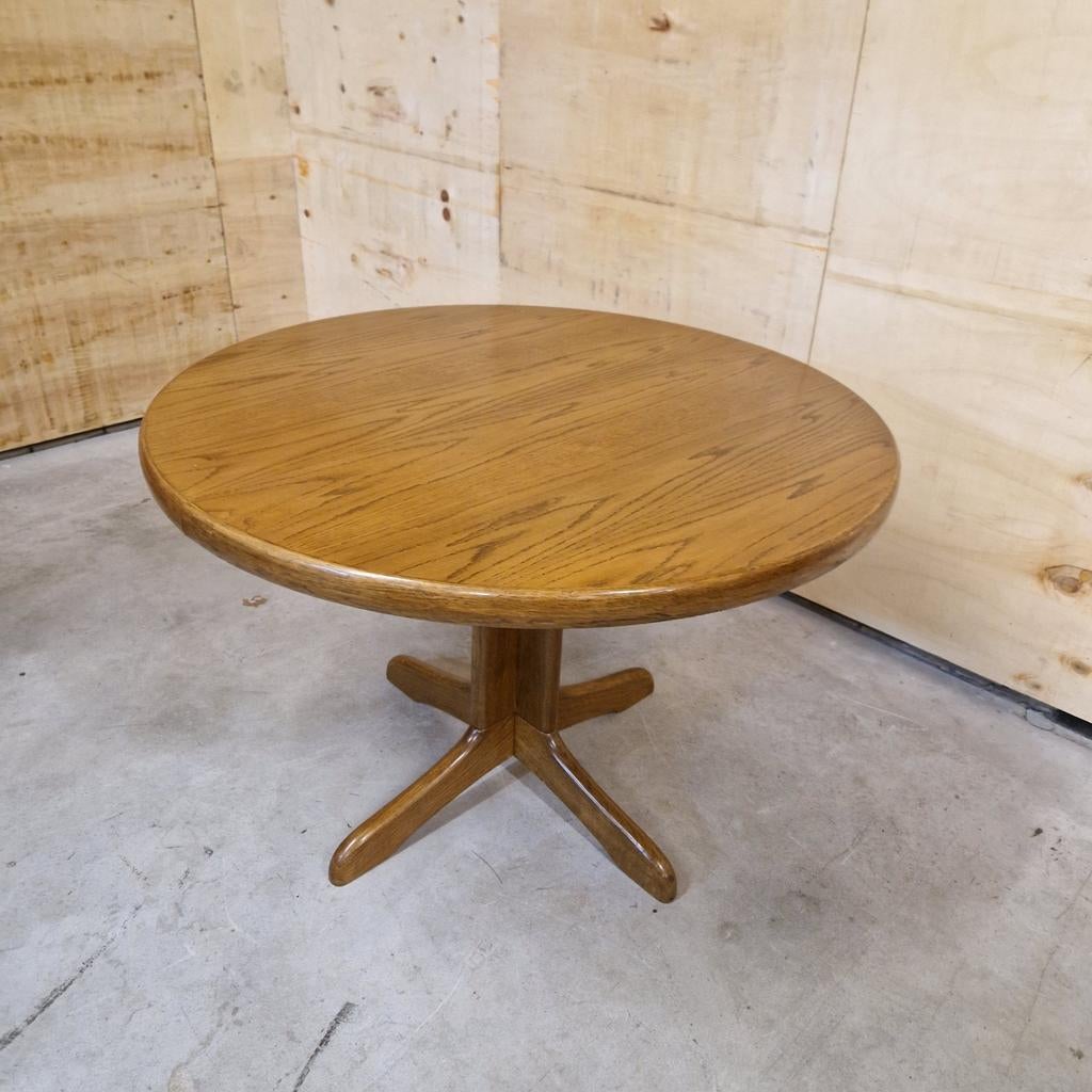 Vintage uitschuifbare eettafel ronde tafel deense tafel, Huis en Inrichting, Tafels | Bijzettafels, Kolibrivintagehal@gmail.com