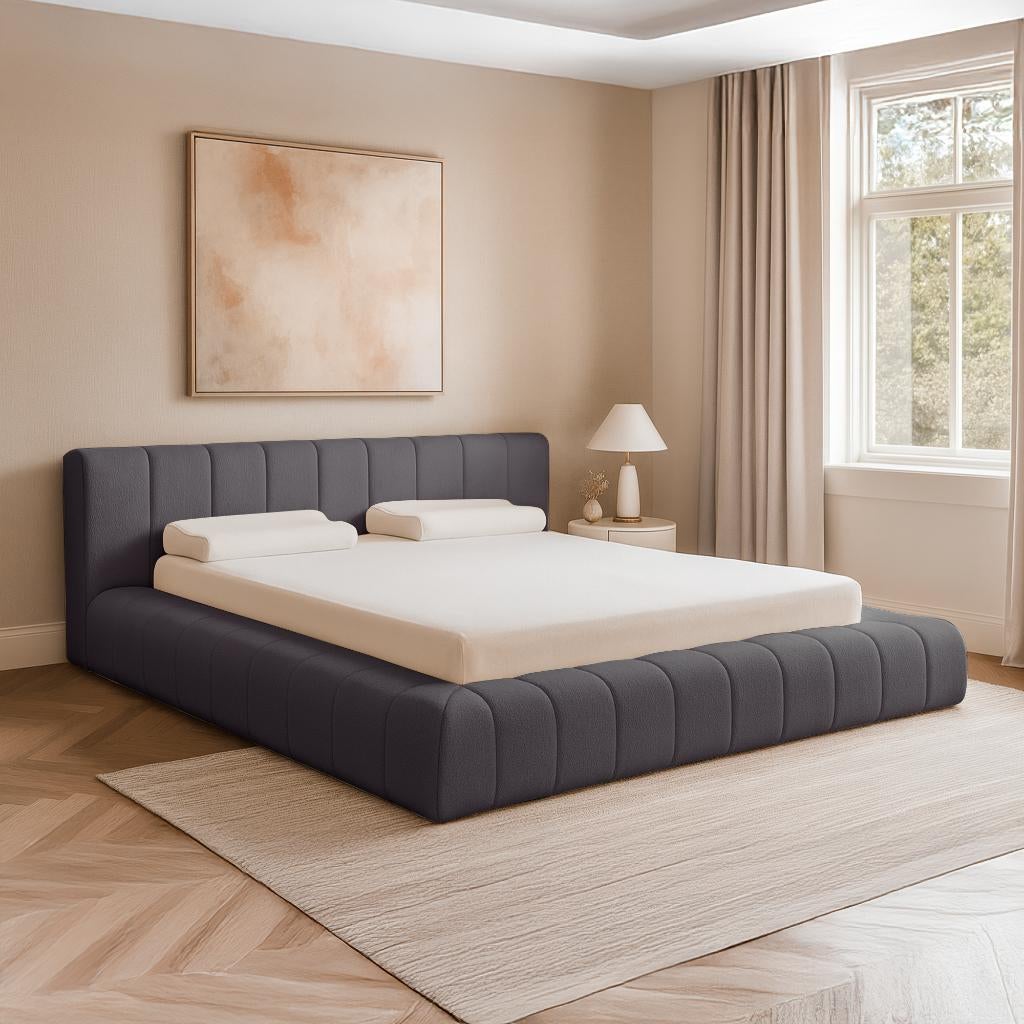 Teddy Amour bed antraciet 160 of 180x200cm €499,00, Ophalen of Verzenden, 200 cm, 160 cm, Nieuw