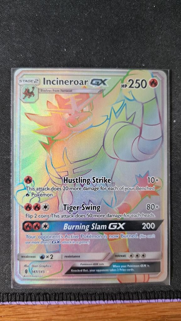 Incineroar GX Guardians Rising GRI 147 Pokémon, Verzenden, Nieuw, Losse kaart, Foil