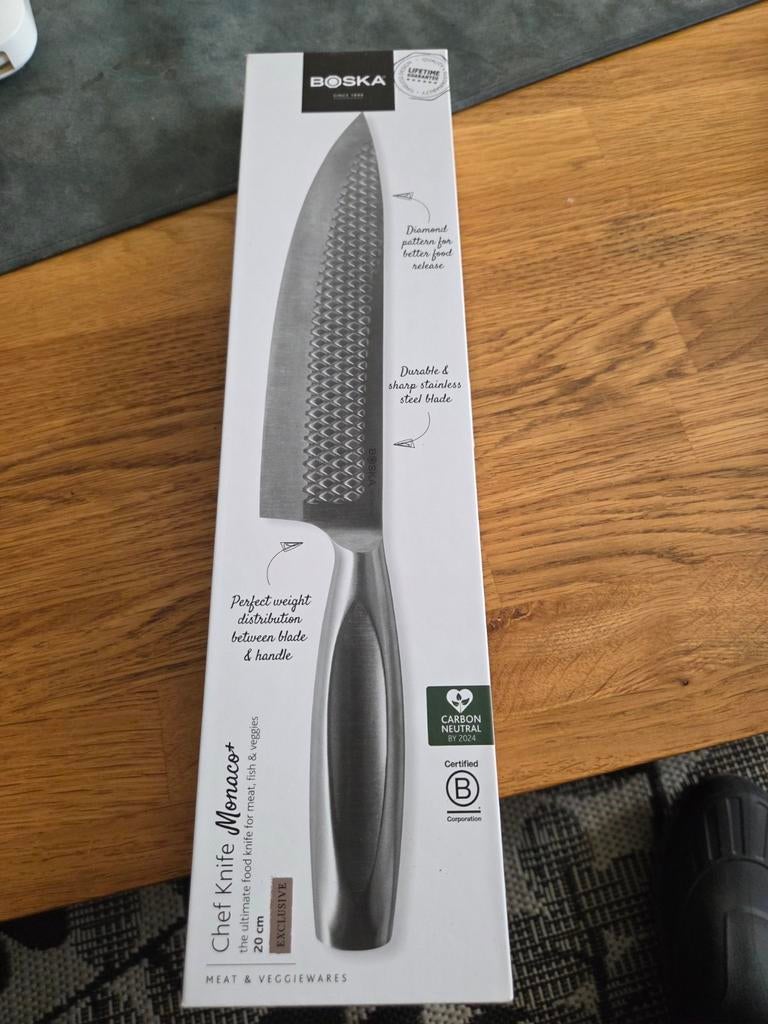 Boska Chefmes 20 cm - Nieuw in doos, Ophalen of Verzenden, Nieuw, Rvs of Chroom, Los bestek