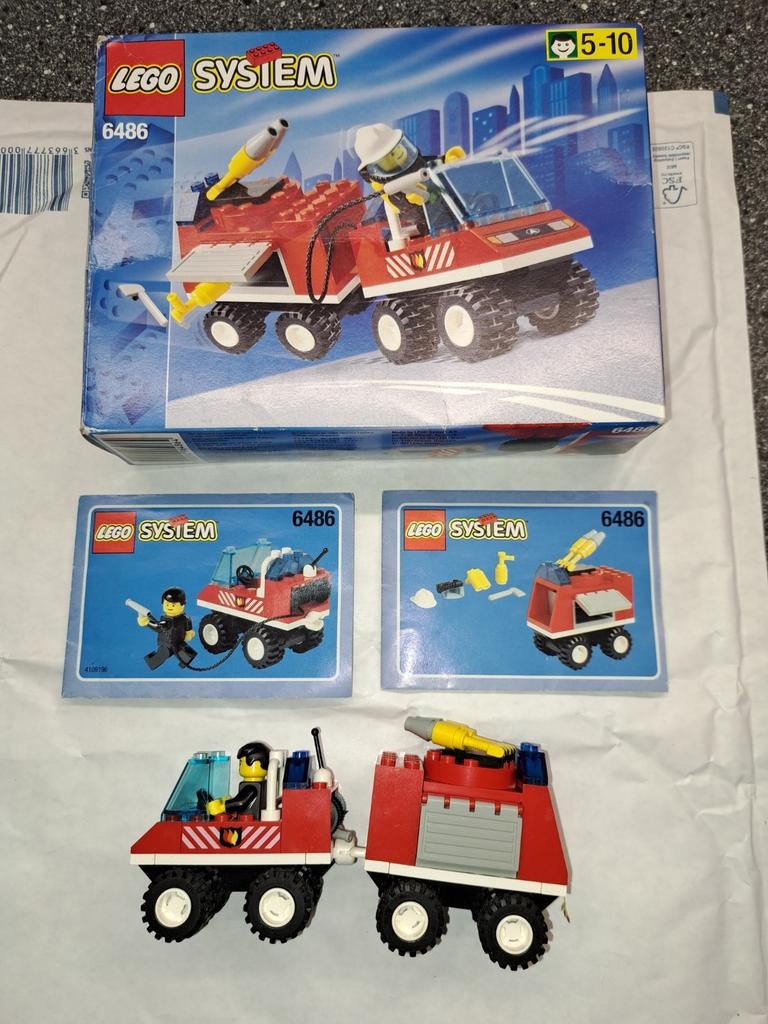 Lego brandweer set in ovp 6486, Ophalen of Verzenden, Zo goed als nieuw, Complete set, Lego