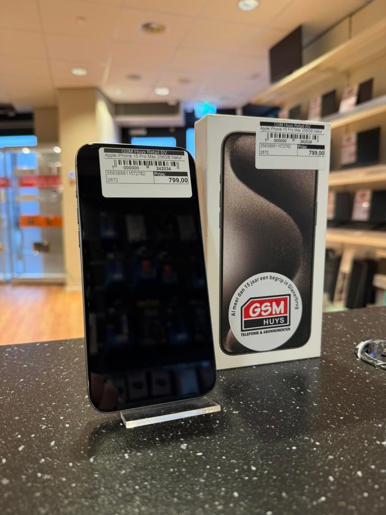 Apple iPhone 15 Pro Max 256GB Refurbished met garantie, Apple, Amsterdam, IPhone 15 Pro Max, Refurbished