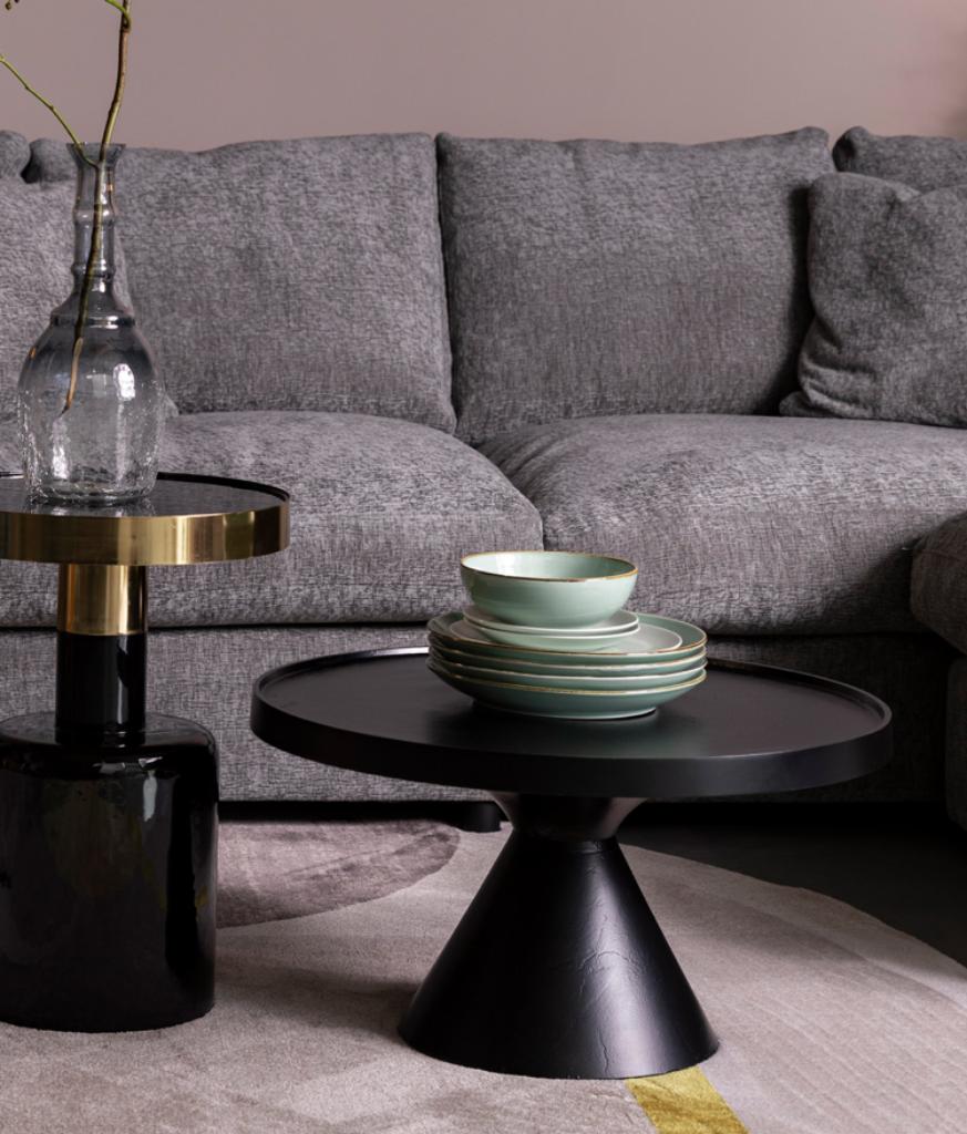 Zuiver Floss Salontafel Zwart | Van €299, nu, 50 tot 100 cm, Rond, Nieuw, Zuiver