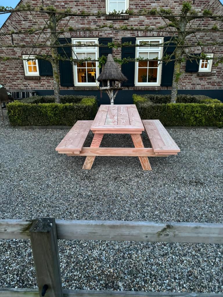 Douglashout picknicktafel, Tuin en Terras, Tuintafels, Ophalen of Verzenden, Rechthoekig, Hout
