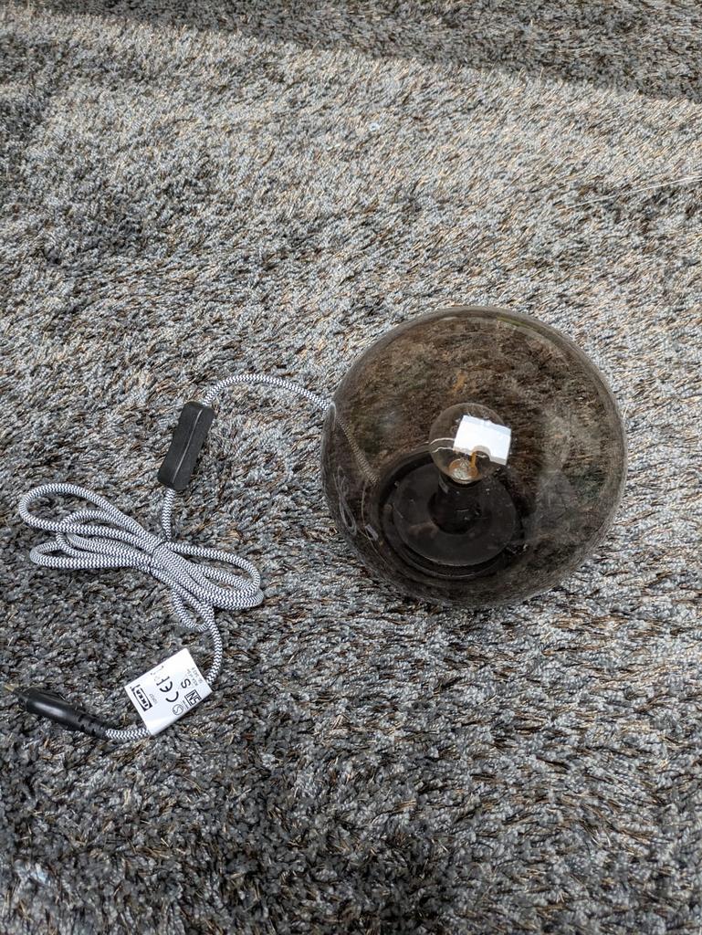 Mooie glazen lamp, Ophalen, Zo goed als nieuw, Glas, Minder dan 100 cm