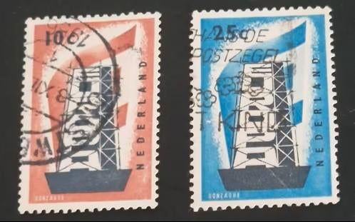 Nederland 1956 - nvph 681-682 - Europa – Steiger, Postzegels en Munten, Postzegels | Nederland, Verzenden, Na 1940, Gestempeld