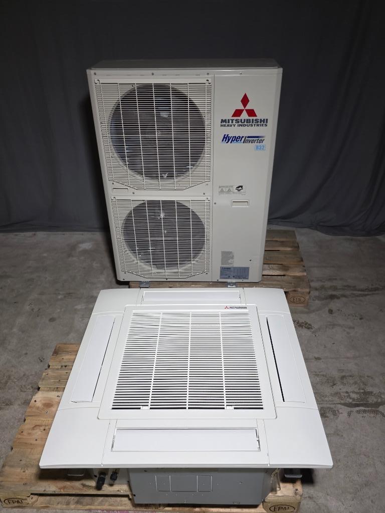 Refurbished cassette airco Mitsubishi Hyper Inverter 12,5 kW, Koelen en Ontvochtigen, Timer, 3 snelheden of meer, Ophalen of Verzenden
