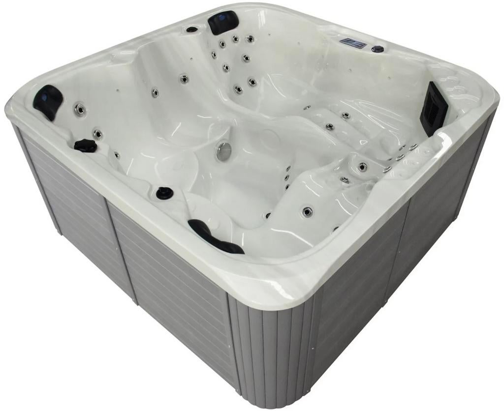 Jacuzzi nieuw 5 pers met 2 ligplekken €6250,-, Ophalen of Verzenden, Nieuw, Trap, Vast