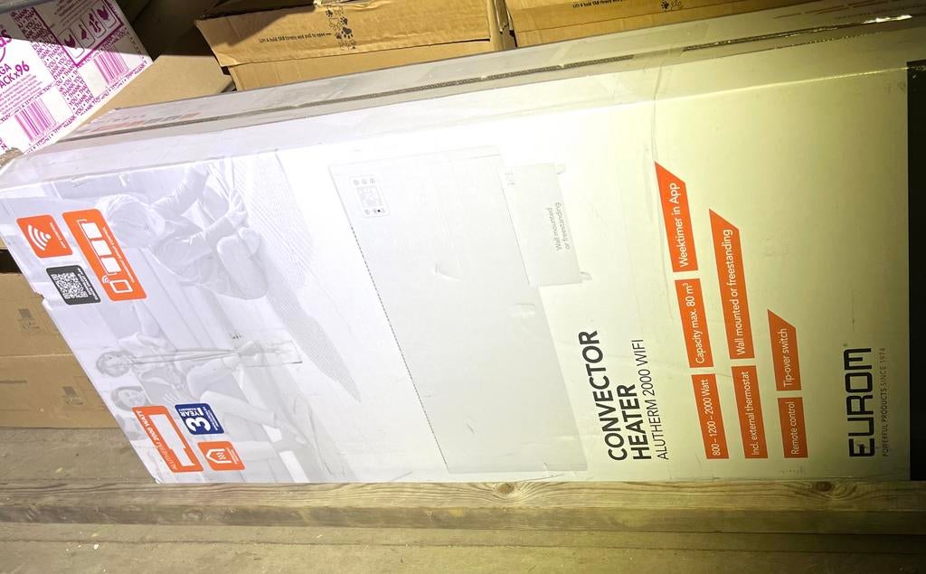 2x Eurom Alutherm 2000 W met WIFI, Ophalen, Zo goed als nieuw, Elektrisch, Overige soorten