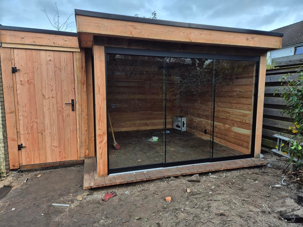 Timmerman Steenwijk: Overkappingen & Tuinhuizen schutting, Ophalen of Verzenden, Nieuw, Hout