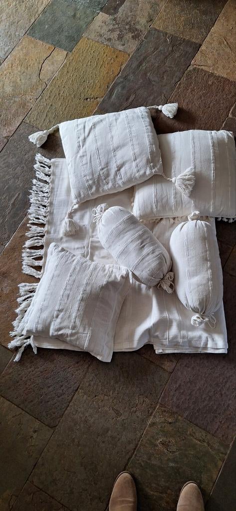 SPREI MET BIJPASSENDE KUSSENS, Ophalen of Verzenden, Vierkant