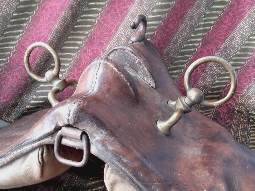 Mooi origineel antiek Engels tuigage voor een paard 85 cm., Ophalen of Verzenden