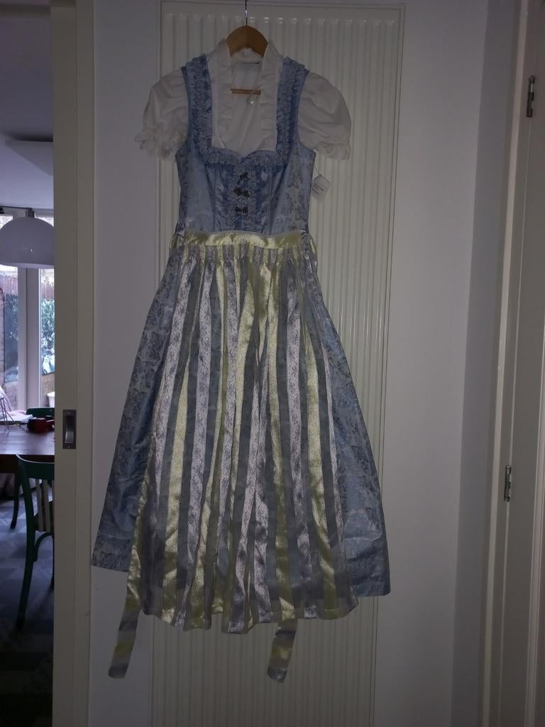 Dirndl jurk, Kleding | Dames, Ophalen of Verzenden, Nieuw, Blauw, Onder de knie