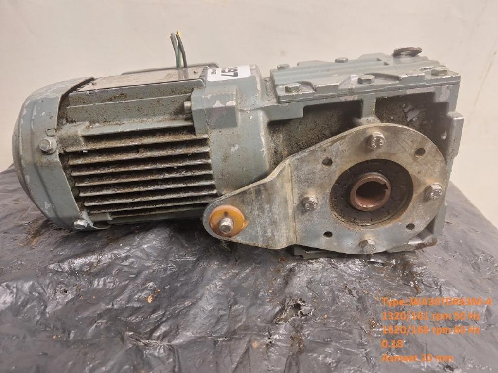 SEW WA30T DRS63M4 met reductie SH397, SEW Eurodrive, Ophalen of Verzenden, Minder dan 1400 rpm, Gebruikt