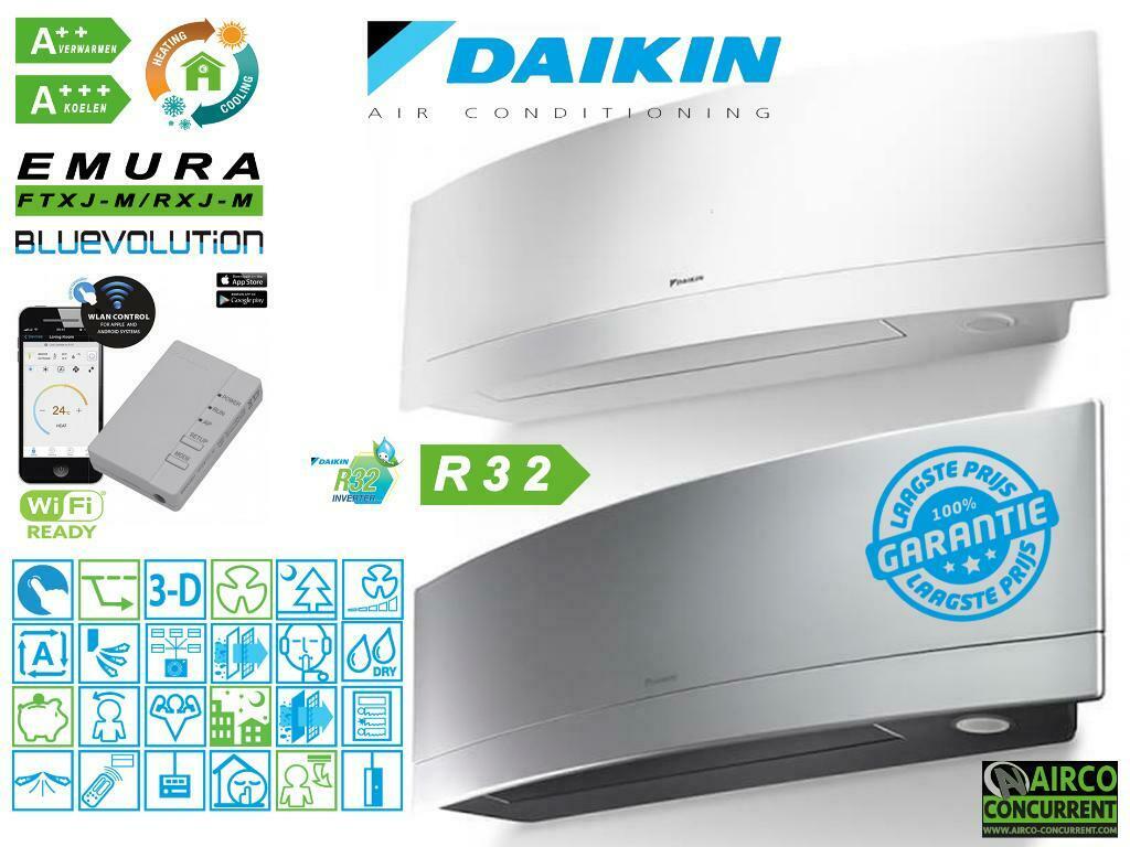DAIKIN Emura FTXJ-M Nergens goedkoper! 2Kw 2019(7000BTU), Witgoed en Apparatuur, Airco's, Koelen en Ontvochtigen, Minder dan 60 m³