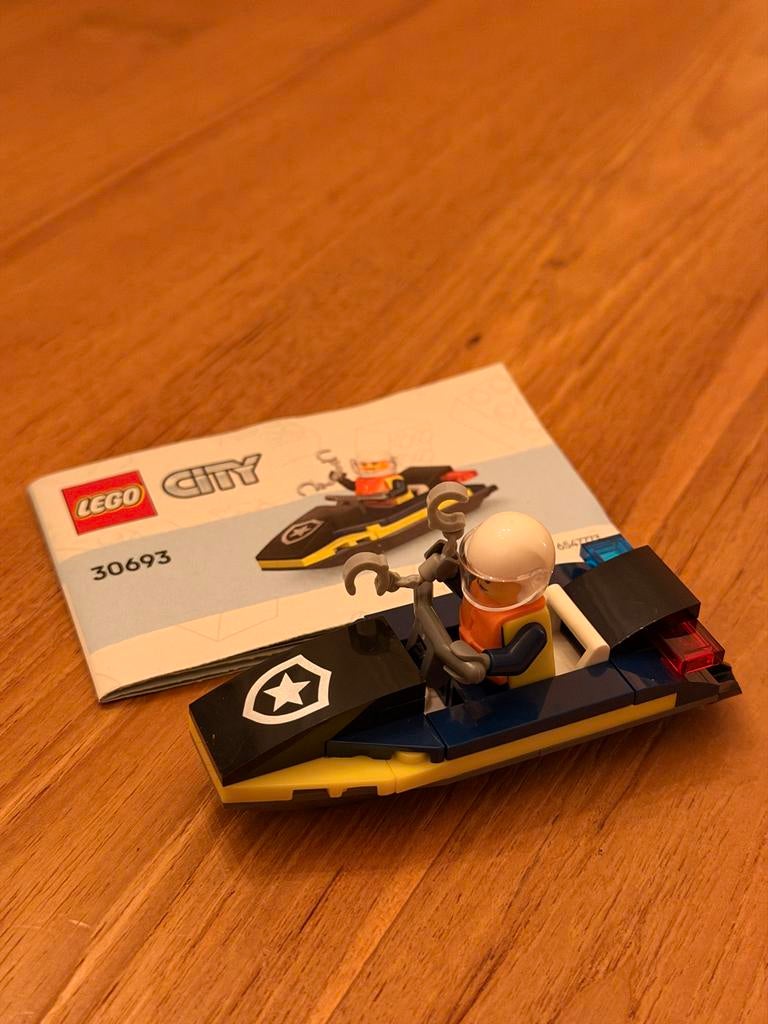 Lego City 30693 Politieboot - Compleet!, Ophalen of Verzenden, Zo goed als nieuw, Complete set, Lego