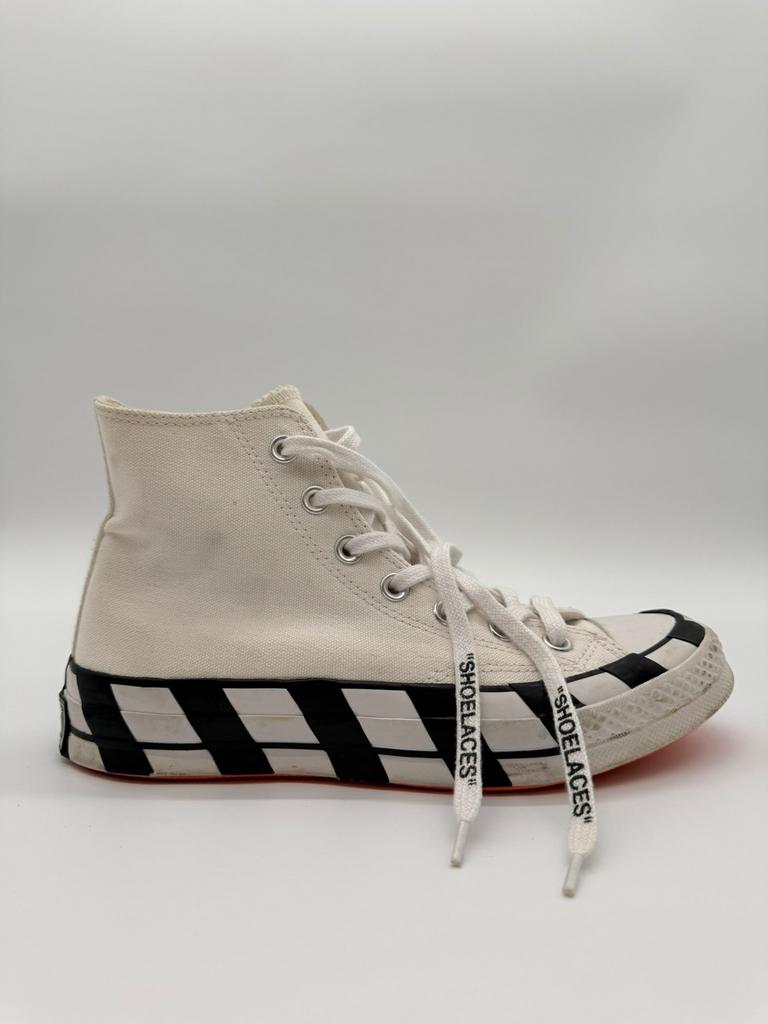 Converse Chuck Taylor Off-White 70s Hi EU38, Wit, Ophalen of Verzenden, Sneakers of Gympen, Gedragen