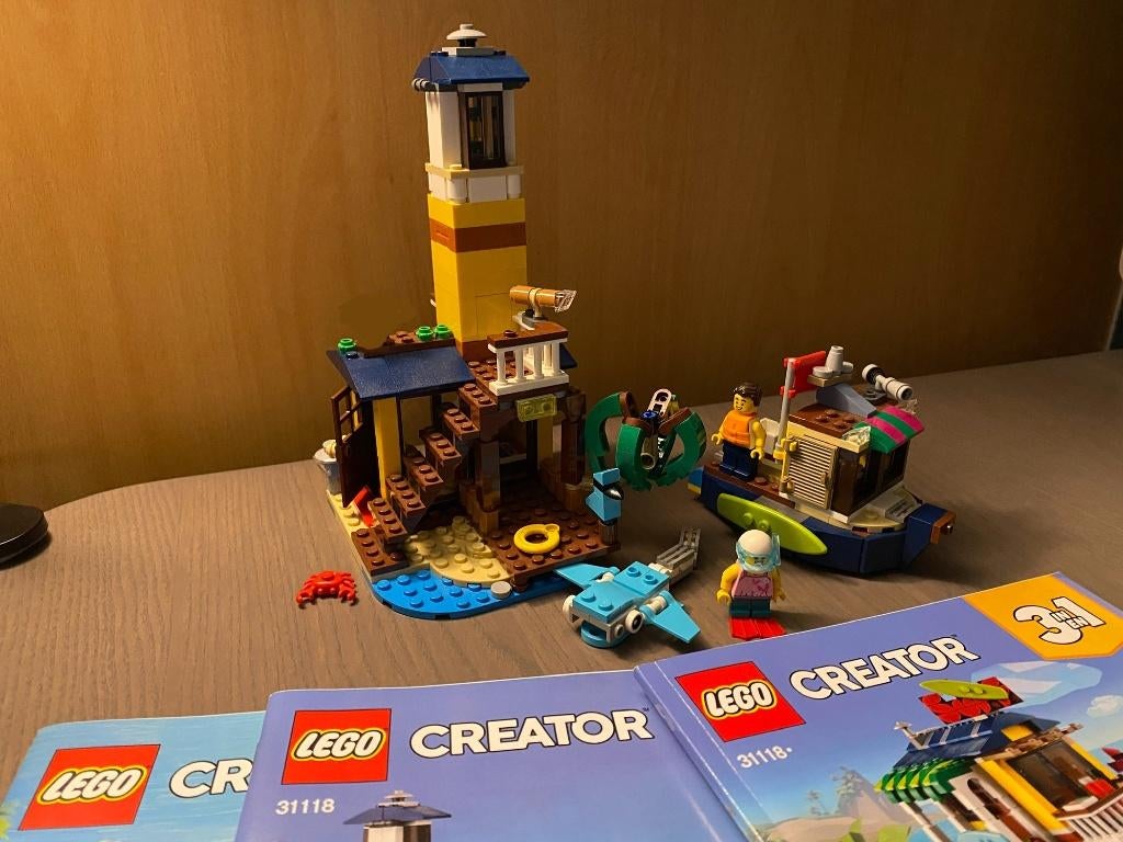 Lego 31118 creator 3 in 1 surfer strandhuis, Ophalen of Verzenden, Zo goed als nieuw, Complete set, Lego