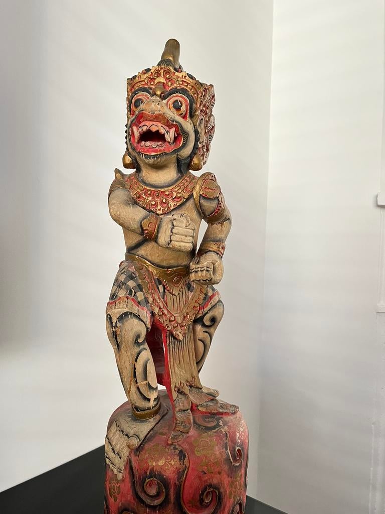 Hanuman Bali kris drager Indonesië houtsnijwerk, Huis en Inrichting, Woonaccessoires | Boeddhabeelden, Ophalen of Verzenden, Zo goed als nieuw