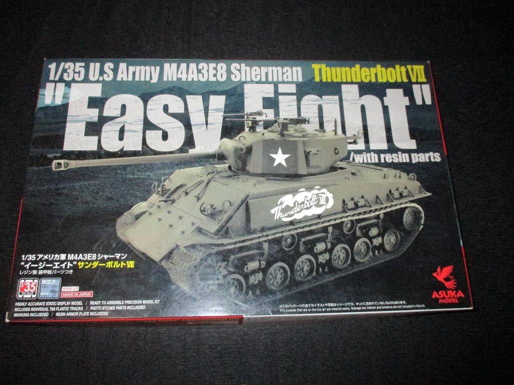 D-536,ASUKA 1-35,NO,35-040,U.S Army M4A3E8 Sherman Thunderbo, Overige merken, 1:32 tot 1:50, Overige typen, Nieuw