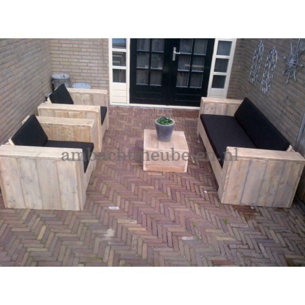 steigerhouten Loungeset SHOWROOM elke dag OPEN, Tuin en Terras, Verzenden, Bank, Steigerhout, Nieuw