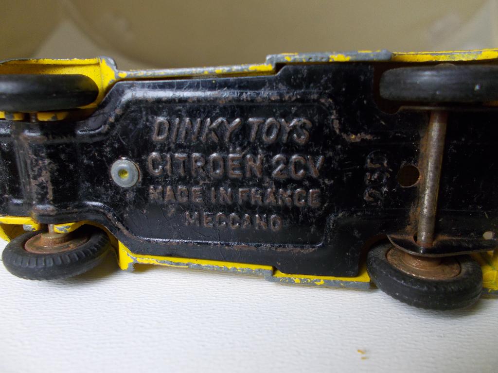 1965 Dinky Toys 562-H.  CITROEN 2CV (DUTCH EXPORT!) ANWB., Ophalen of Verzenden, Gebruikt, Auto, Dinky Toys