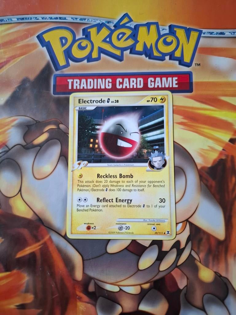 Electrode SP 39/111 Platinum Rising Rivals pokemon kaart, Ophalen of Verzenden, Gebruikt, Losse kaart