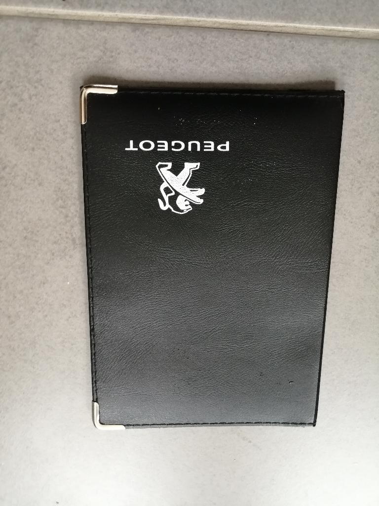 Opberg mapje voor autopapieren met PEUGEOT opschrift ., Ophalen of Verzenden, Gebruikt