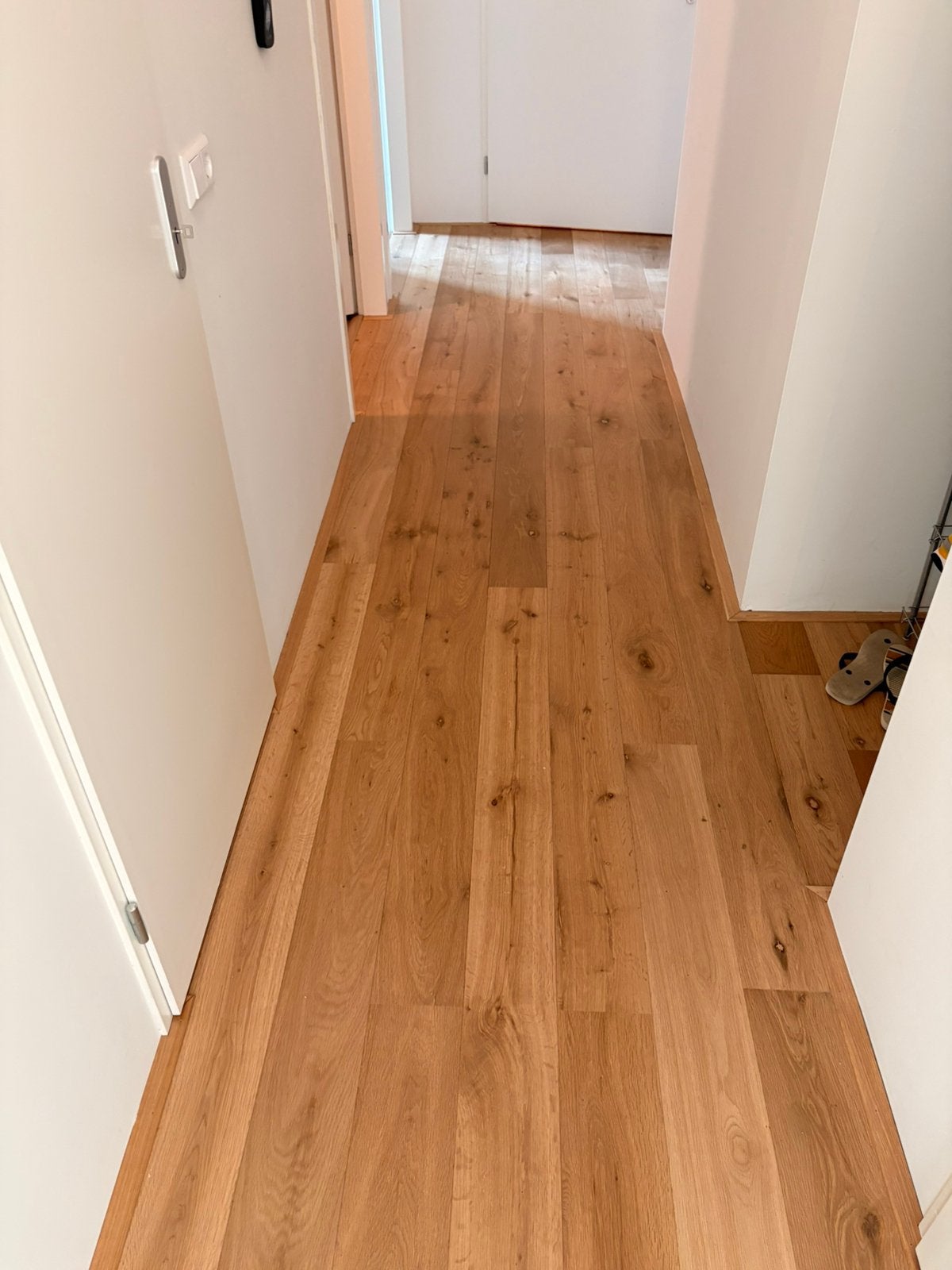 Eiken lamelparket 48m2 AB Rustiek gerookt en gelakt, Doe-het-zelf en Verbouw, Zo goed als nieuw, 10 m² of meer, 10 tot 30 cm, Hout