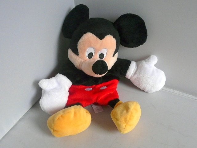 Disney Handpop Mickey Mouse., Ophalen of Verzenden, Mickey Mouse, Zo goed als nieuw, Beeldje of Figuurtje